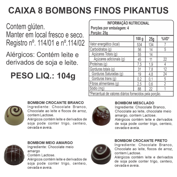 Caixa de 8 Bombons finos - Image 2